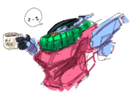 colored lion mug super_robot_wars sweater text // 1160x801 // 396KB