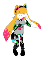1girl artist:noseanon colored inkling inkling_girl oc splatoon // 641x788 // 17KB