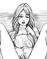 1girl bottomless dead_by_daylight kate_denson masturbation monochrome pussy spread_legs // 339x423 // 85KB