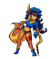 1girl artist:anaugi carmelita_fox colored cosplay furry outfit_swap sly_cooper sly_cooper_(series) // 700x783 // 164KB