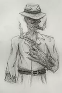 cigar gun licker resident_evil resident_evil_2 smoking suit // 2771x4157 // 2.4MB