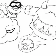 crossover doom doom_ii fist_bump fusion lakitu lost_soul pain_elemental spiny super_mario // 1000x1000 // 90KB