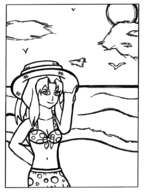 1girl artist:unknown beach bikini fia riviera_the_promised_land // 600x800 // 160KB