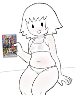 1girl artist:2x looking_at_viewer panties sitting sketch super_smash_bros super_smash_bros._ultimate // 849x1080 // 307KB