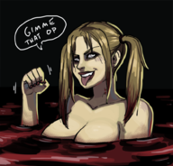 1girl artist:penelopeandme bath blood cleavage colored jeanette_voerman meta nude vampire vampire_the_masquerade vampire_the_masquerade_bloodlines // 1000x958 // 597KB