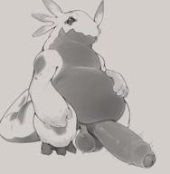 1boy anthro artist:unknown balls belly frackin_universe furry greyscale huge_penis mod penis starbound uncut Vinalisj // 2421x2473 // 1.6MB