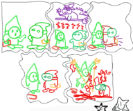 3boys blood comic kamek magikoopa parody shy_guy super_mario text // 892x747 // 144KB