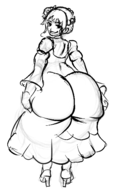 1girl artist:unknown beatrice challange huge_ass umineko_no_naku_koro_ni // 385x579 // 87KB