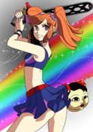 1girl artist:tsuchihara cosplay futaba_sakura juliet_starling lollipop_chainsaw persona persona_5 upskirt // 1240x1754 // 869KB