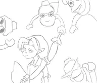 1boy ape_escape crossover hat link monkey pipo_monkey shades shield sword the_legend_of_zelda tunic weapon wip // 503x432 // 38KB