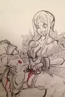 blood cleric crying disgaea_(series) disgaea_2 healer_(d2) ink_drawing tears traditional_medium // 1878x2791 // 1.1MB