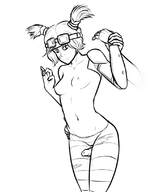 borderlands borderlands_2 gaige lineart orangy penis thigh_highs thighjob topless // 899x1103 // 242KB