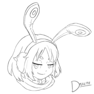 artist:diskette disgaea lineart smug usalia // 1500x1500 // 482KB