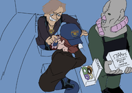 1boy 1girl donut jill_valentine leon_s._kennedy nemesis nemesis-t_type parody resident_evil resident_evil_2 resident_evil_3 // 2154x1510 // 118KB