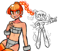 angry artist:aipiepo bulge colored female fire_bar male midriff personification super_mario super_mario_bros. trap // 800x700 // 299KB