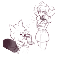 battle_cats crossover delinquent_cat general_guy injured kid_icarus kid_icarus_uprising nurse paper_mario phosphora shy_guy super_mario // 782x752 // 241KB