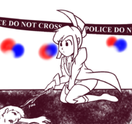 dead_body ghost_trick lynne poking police_tape sirens stick // 910x851 // 552KB