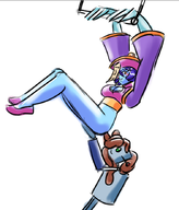 1girl artist:juju bottomless claws darkstalkers hat hsien-ko poop robot scat talisman // 754x885 // 334KB