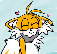 1boy artist:unknown blush colored hand happy heart miles_tails_prower sonic_(series) tail // 593x555 // 139KB