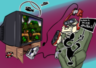 colored donkey_kong_country mr._game_&_watch nintendo parody r.o.b. snes video_games // 700x500 // 344KB