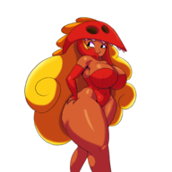 1girl artist:iggy_bomb colored dark_skin edith_up huge_breasts nymph rayman_(series) rayman_origins // 2000x2000 // 650KB