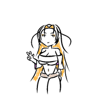 1girl artist:waitingforgames fire_emblem gullveig midriff peace_sign tube_top // 500x500 // 8.8KB