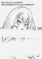 1girl artist:nininho bikini censored hinata_akatsuki huge_breasts meme microphone omega_labyrinth_life parody text // 1250x1768 // 606KB