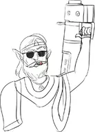 1boy artist:slowfag beard cd-i cigarette colored facial_hair gun king_harkinian link_the_faces_of_evil mustache pointy_ears shades short_hair sketch smoking sunglasses the_legend_of_zelda triforce weapon // 806x1125 // 142KB