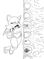 artist:scorndude crossover parody rouge_the_bat sonic_(series) terraria wall_of_flesh // 1083x1448 // 168KB