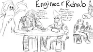 2boys beer cone crossover dead_space engineer isaac_clarke monster_energy necromorph penis sandwich table team_fortress team_fortress_2 text wrench // 1920x1080 // 242KB