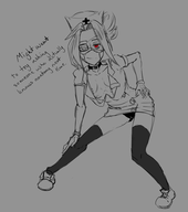 artist:misterskits cleavage skullgirls text valentine // 855x967 // 209KB