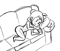 artist:anaugi couch game_boy_advance metroid samus_aran zero_suit_samus // 700x601 // 90KB