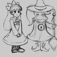 1girl 2girls ashley chenso_club plum warioware witch // 1000x1000 // 492KB