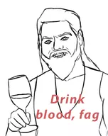 1boy beard facial_hair fangs glass mustache parody sketch smiling_jack text vampire_the_masquerade wine // 400x505 // 75KB