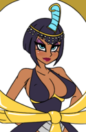 artist:sealguy cleavage colored dark_skin eliza lipstick makeup skullgirls // 929x1429 // 398KB
