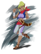 1girl black_eyes blonde_hair blue_eyes colored dark_skin pointy_ears tetra the_legend_of_zelda thumbs_up wind_waker wink // 1536x2048 // 2.8MB