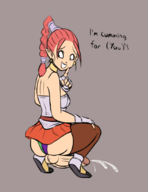 1girl artist:goseb90 cum dragon_quest flea futanari penis pink_hair pointy_ears thigh_highs // 645x836 // 182KB