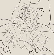 1girl acerola artist:pufflestown colored feet loli mimikyu pokemon pokemon_sm purple_eyes purple_hair sketch snorlax timelapse video webm // 1000x1018, 18.3s // 1.1MB