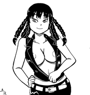 artist:tsuchihara cleavage dead_or_alive lei_fang nipple_slip traditional_medium undressing unzip // 500x527 // 61KB