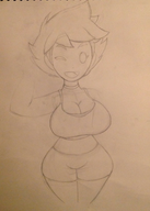 1girl artist:shamiranon gym_clothes huge_breasts kumatora mother_(series) mother_3 traditional_medium wip // 976x1370 // 1.4MB