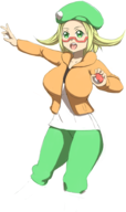 1girl artist:tttt bianca_(pokemon) blonde_hair coat colored glasses green_eyes hat pokeball pokemon pokemon_bw twintails // 581x976 // 261KB
