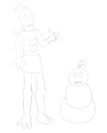 1boy 2018_christmas_collab abe hat oddworld oddworld_abe's_oddysee santa_hat scarf snowman thumbs_up // 1600x2000 // 358KB