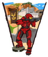 1boy artist:esao303 assault_rifle flag grass gun halo_(series) spartan tree // 640x760 // 201KB