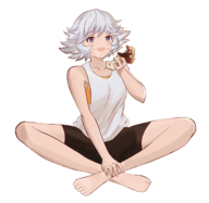 1girl colored eating farrah granblue_fantasy // 1600x1558 // 838KB