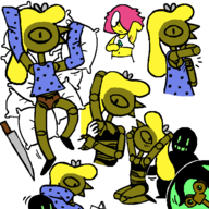 1boy 2girls anthology_of_the_killer armpit armpit_hair artist:unknown ball_joint bb bra clarice doll_joints joint multiple_poses panties shaving underwear wind-up_key // 600x600 // 75KB