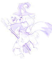 1boy anal animal_ears artist:bichosan ass berwyn broom corruption_of_champions disembodied_penis eyes_closed hat knot knotted_penis monochrome penis sex sketch staff text witch_hat // 667x761 // 140KB