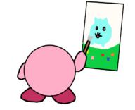 1boy artist:unknown battle_cats kirby kirby_(series) painting // 696x564 // 63KB