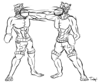 armor_king cross_counter king_(tekken) monochrome punching tekken tuchpi // 1956x1648 // 651KB