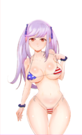 1girl artist:pepsi azur_lane bikini essex flag_bikini long_hair // 948x1538 // 1.1MB