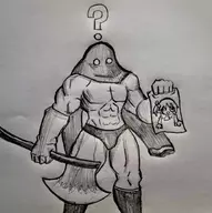 1boy 1girl artist:unknown drawing recette's_father recette_lemongrass recettear traditional_medium // 933x938 // 152KB